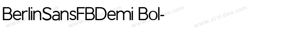 BerlinSansFBDemi Bol字体转换